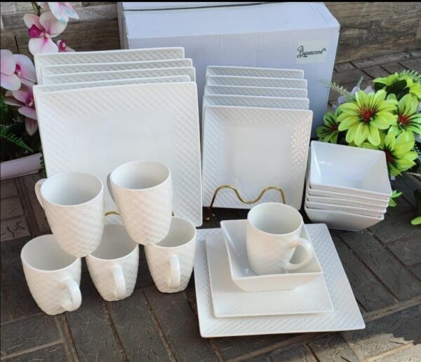 24pc Ceramic Dinner Set – Elegance for Every Table